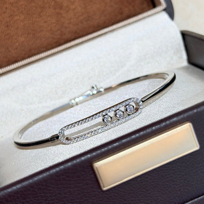 [LUXORA]Move Pavé Diamond Bangle Bracelet M