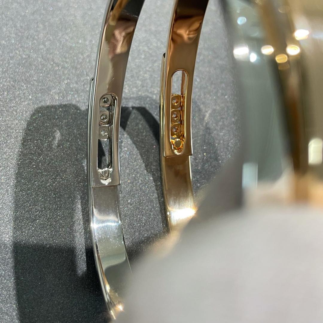 [LUXORA]Move Noa Rose Gold Pavé Diamond Bangle Bracelet