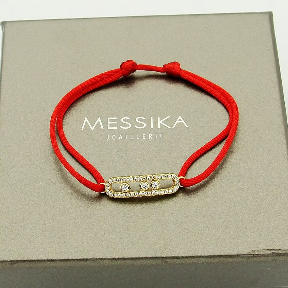 [LUXORA]Messika Care(s) pink cord pavé bracelet