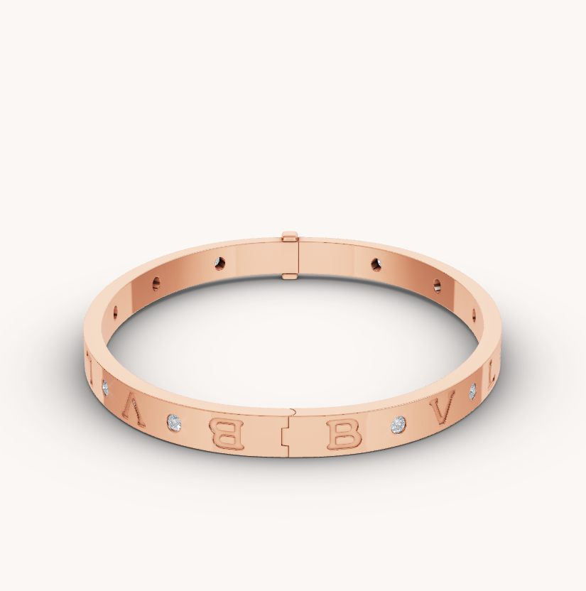 [LUXORA]ZERO 1 PINK GOLD 12 DIAMONDS BRACELET
