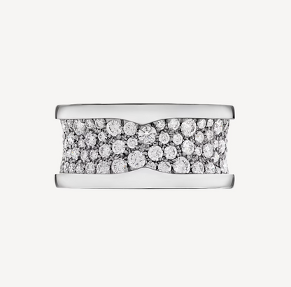 [LUXORA]ZERO 1 WITH PAVED DIAMONDS ON THE SPIRAL RING