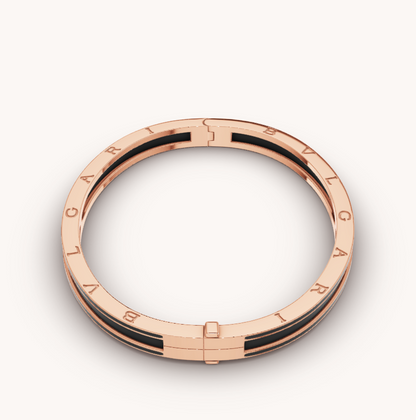 [LUXORA]ZERO 1 PINK GOLD WITH MATTE BLACK CERAMIC BRACELET