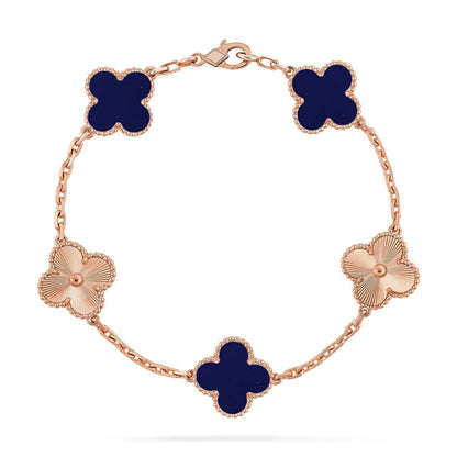 [LUXORA]CLOVER 5 MOTIF LAPIS LAZULI BRACELET COLLECTION