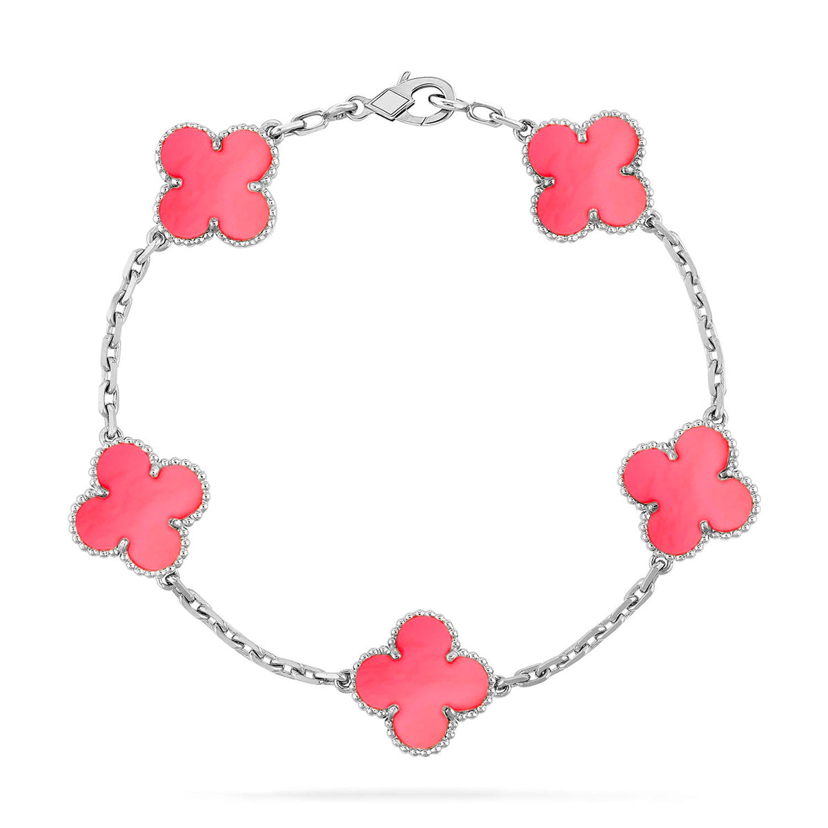[LUXORA] CLOVER 5 MOTIFS  PINK MOP BRACELET COLLECTION