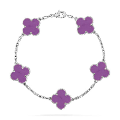 [LUXORA] CLOVER 5 MOTIF VIOLET BRACELET COLLECTION