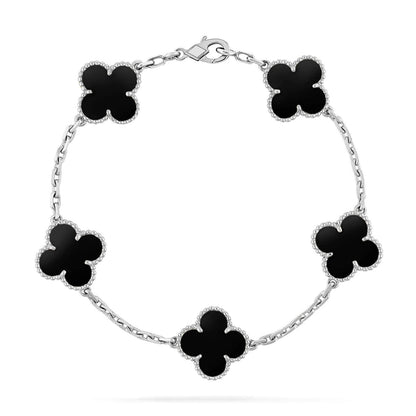[LUXORA] CLOVER 5 MOTIF ONYXS BRACELET COLLECTION