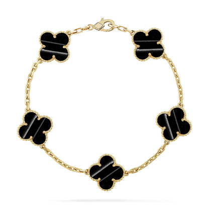 [LUXORA] CLOVER 5 MOTIF PULSAR STONE BRACELET COLLECTION