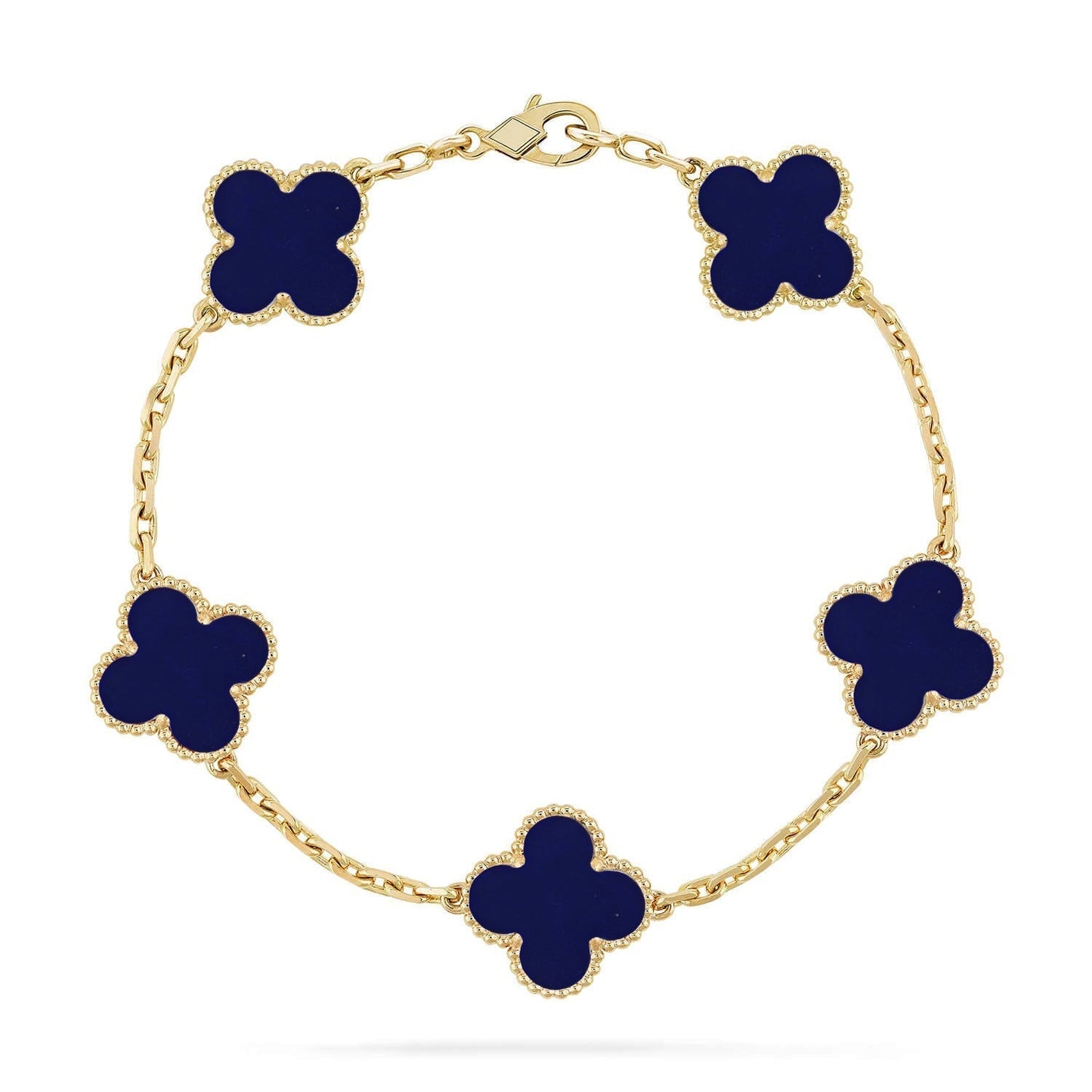 [LUXORA]CLOVER 5 MOTIF LAPIS LAZULI BRACELET COLLECTION