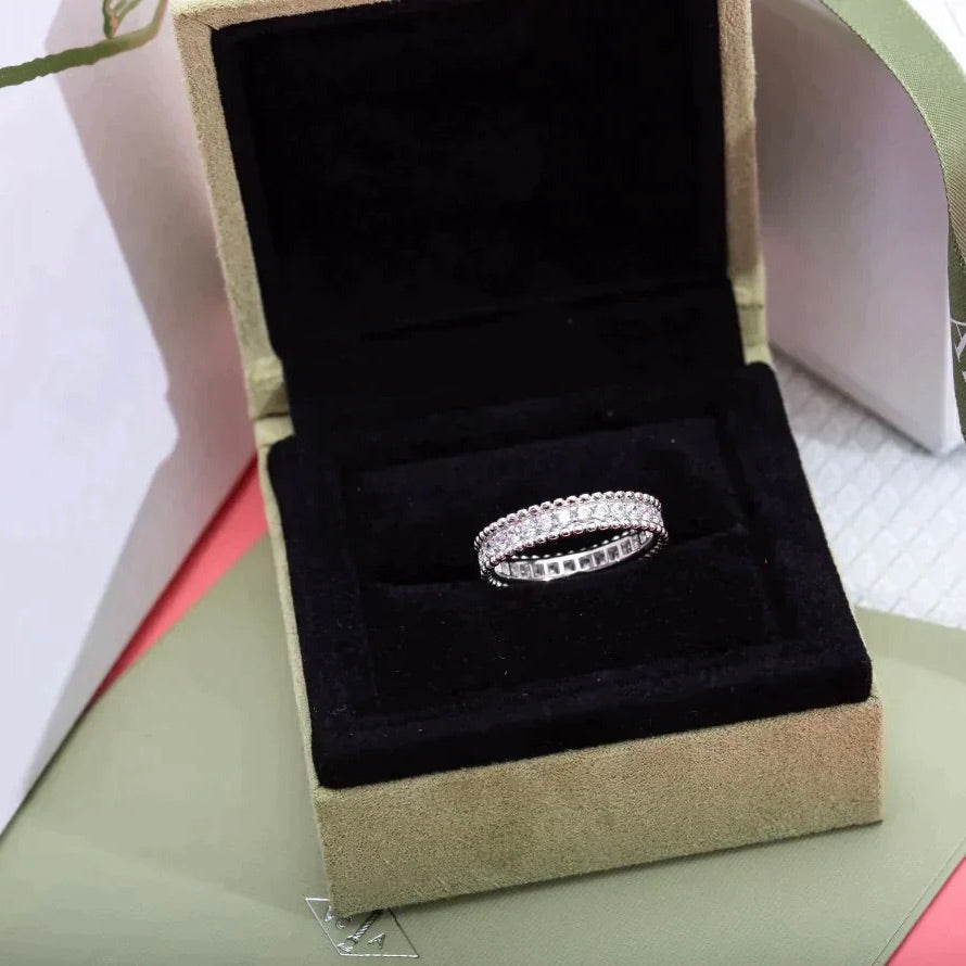 [LUXORA]PERLEE DIAMOND SILVER RING