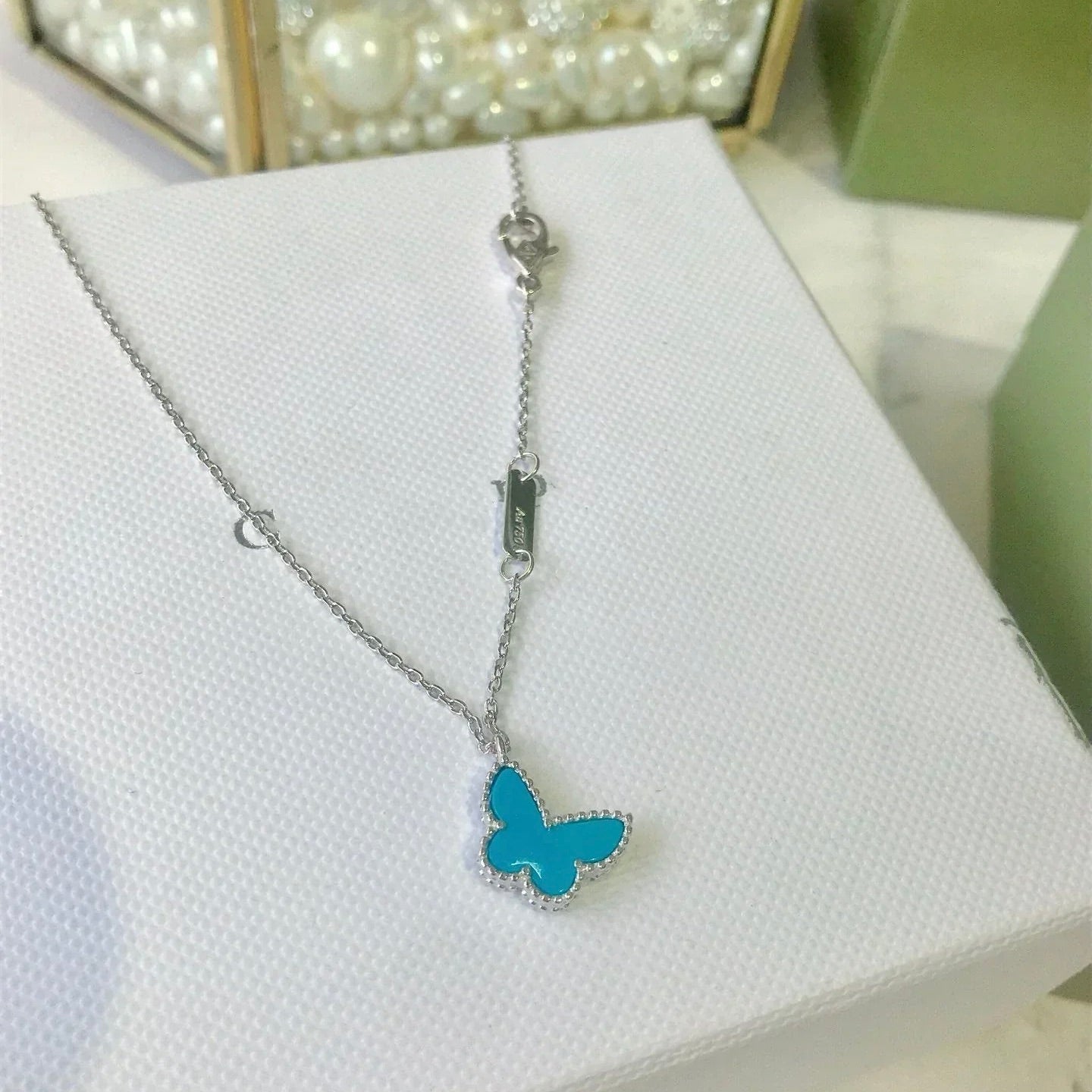 [LUXORA]BUTTERFLY TURQUOISE BUTTERFLY BRACELET SILVER