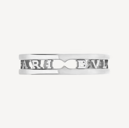 [LUXORA]ZERO 1 ONE-BAND WITH OPENWORK LOGO SPIRAL RING