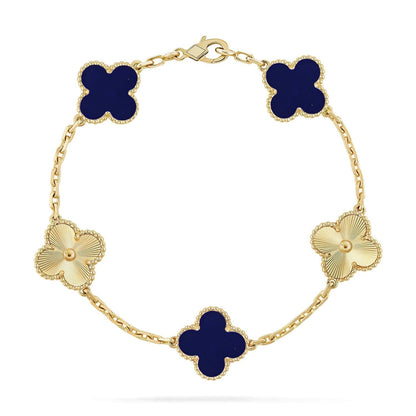 [LUXORA]CLOVER 5 MOTIF LAPIS LAZULI BRACELET COLLECTION