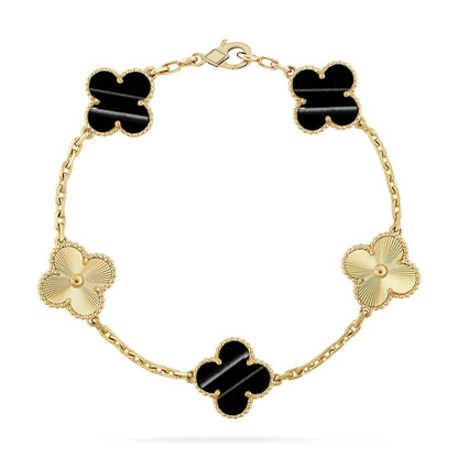 [LUXORA] CLOVER 5 MOTIF PULSAR STONE BRACELET COLLECTION