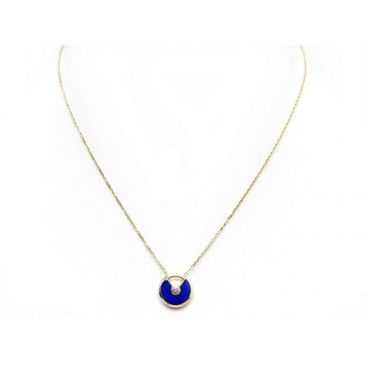 [LUXORA]AMULETTE ROSE GOLD AGATE NECKLACE