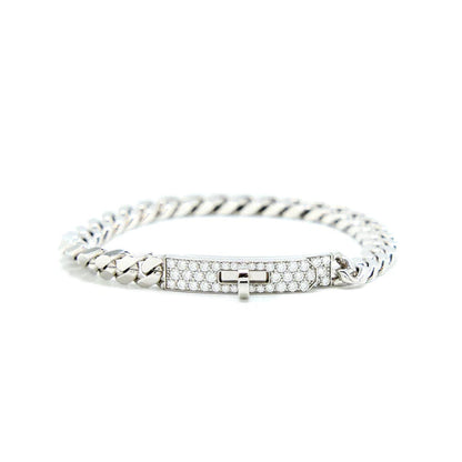 [LUXORA]KELLY CHAIN SILVER DIAMOND BRACELET