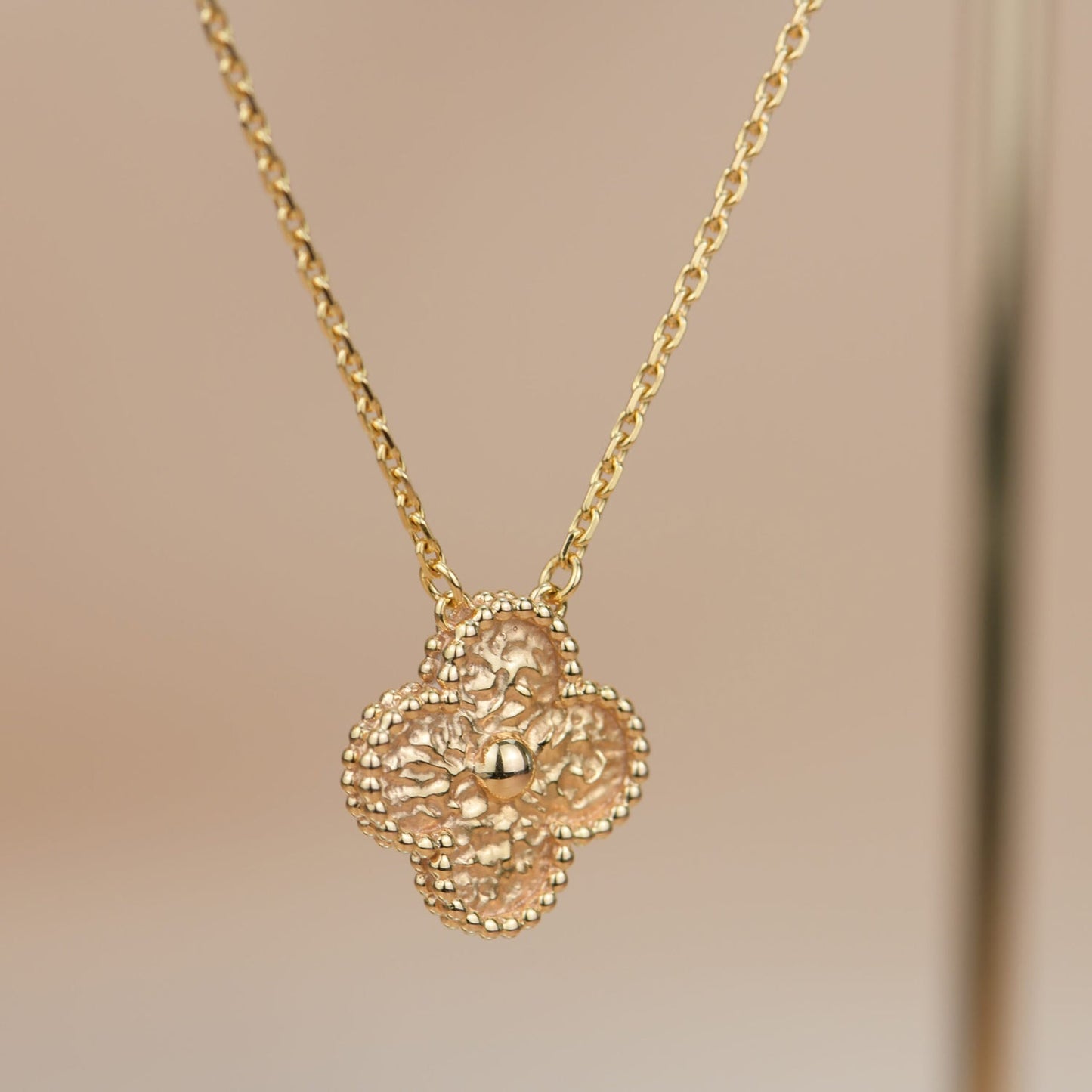 [LUXORA]CLOVER 15MM  BRONZING NECKLACE