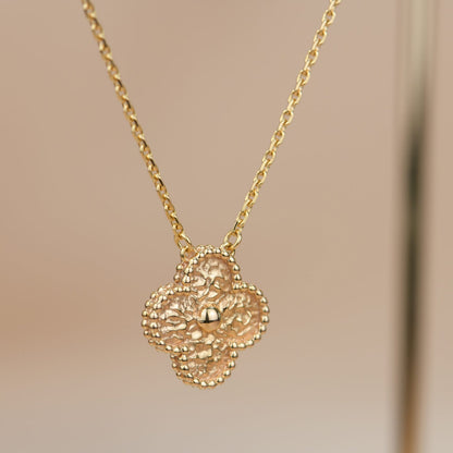 [LUXORA]CLOVER 15MM  BRONZING NECKLACE