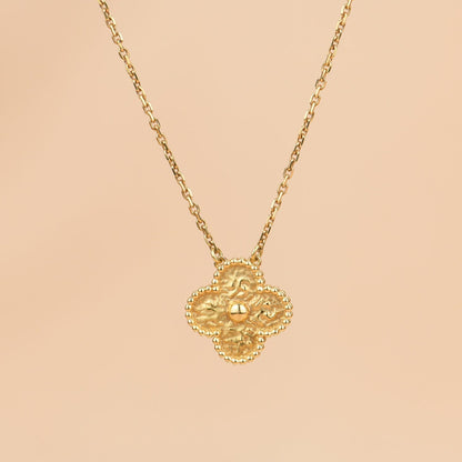 [LUXORA]CLOVER 15MM  BRONZING NECKLACE