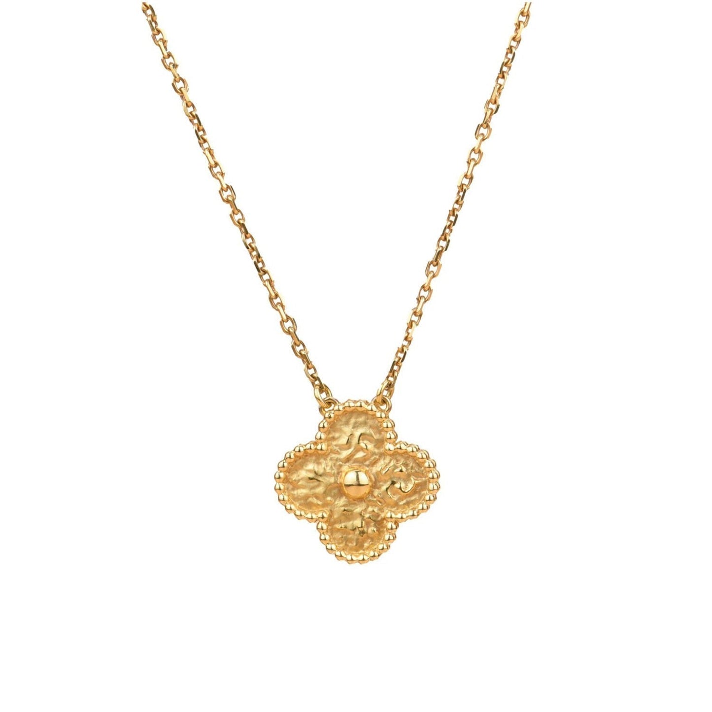 [LUXORA]CLOVER 15MM  BRONZING NECKLACE