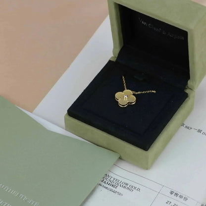 [LUXORA]CLOVER 15MM DIAMOND GOLD MOTHER OF PEARL NECKLACE