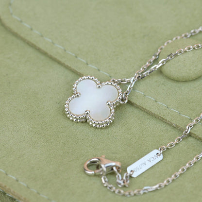 [LUXORA]CLOVER  15MM WHITE MOTHER-OF-PEARL SILVER