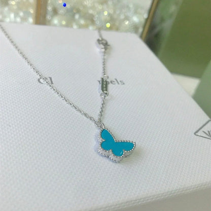 [LUXORA]BUTTERFLY TURQUOISE BUTTERFLY BRACELET SILVER