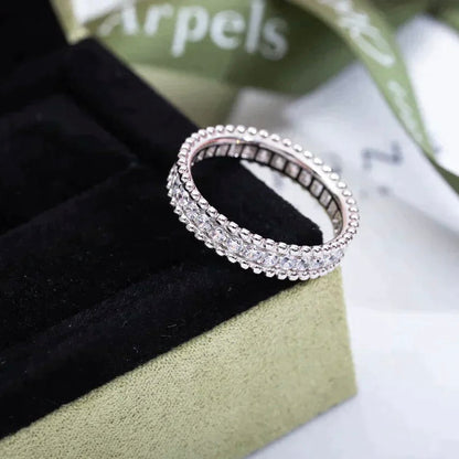 [LUXORA]PERLEE DIAMOND SILVER RING