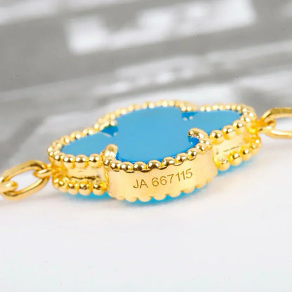[LUXORA] CLOVER 5 MOTIF TURQUOISE BRACELET COLLECTION