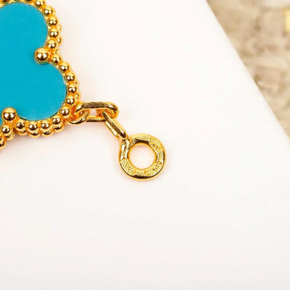 [LUXORA] CLOVER 5 MOTIF TURQUOISE BRACELET COLLECTION