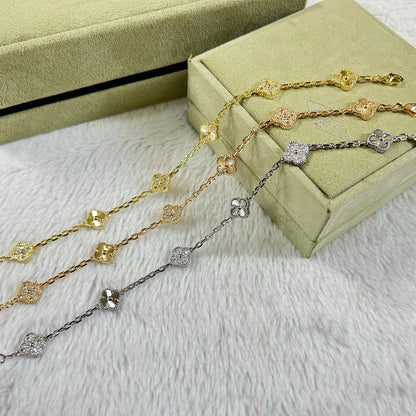 [LUXORA]CLOVER 6 MOTIF DIAMOND LASER BRACELET