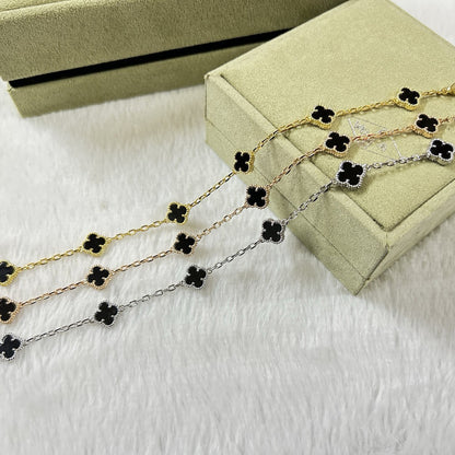 [LUXORA]CLOVER 6 MOTIF  ONYXS BRACELET