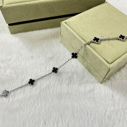 [LUXORA]CLOVER 6 MOTIF  ONYXS BRACELET