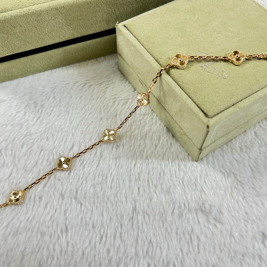 [LUXORA]CLOVER 6 MOTIF DIAMOND BRACELET