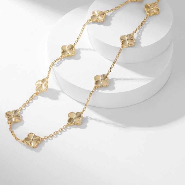 [LUXORA]CLOVER 10 MOTIFS LASER NECKLACE
