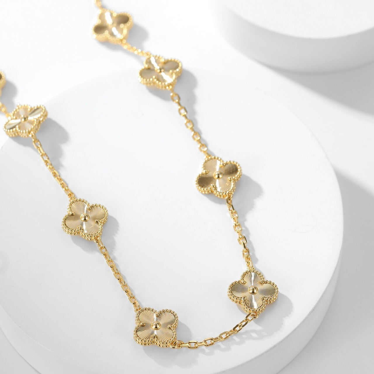 [LUXORA]CLOVER 10 MOTIFS LASER NECKLACE