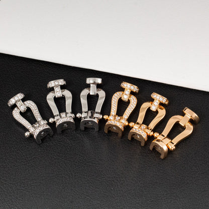 [LUXORA]FORCE LARGE HORSESHOE FULL DIAMOND BRACELET SILVER