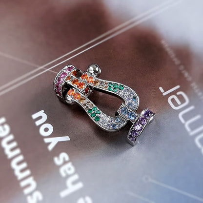 [LUXORA]FORCE LARGE HORSESHOE  COLORED DIAMOND BRACELET ROSE GOLD