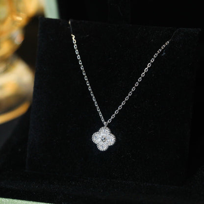 [LUXORA]CLOVER MINI 9.5MM PENDANT DIAMOND NECKLACE