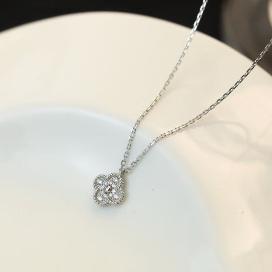 [LUXORA]CLOVER MINI 9.5MM PENDANT DIAMOND NECKLACE