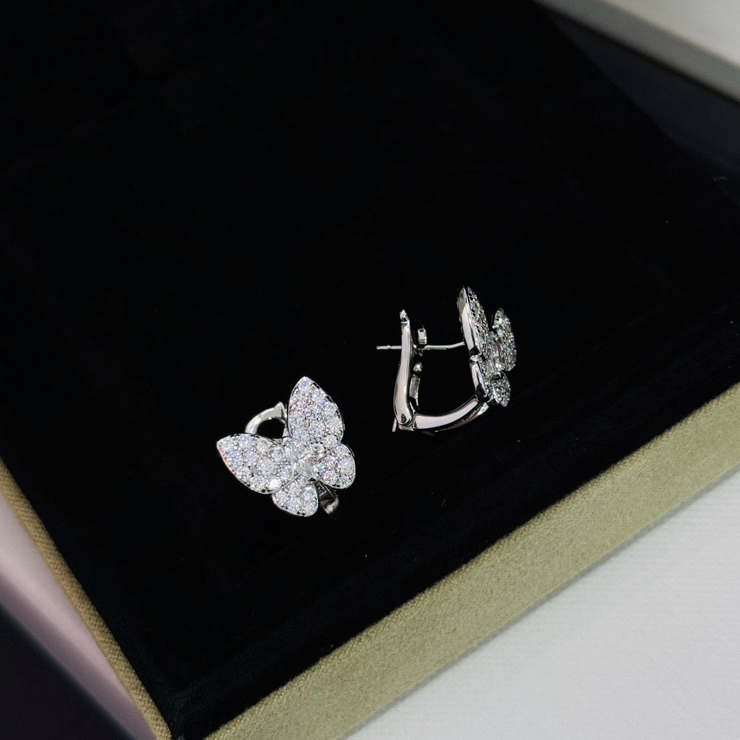 [LUXORA]BUTTERFLY ALL DIAMOND EARRINGS