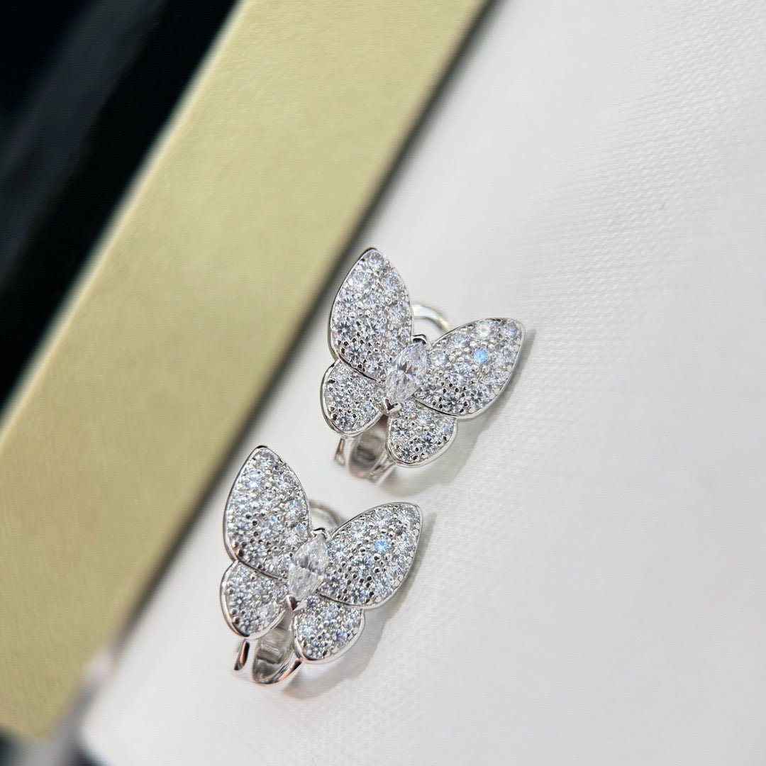 [LUXORA]BUTTERFLY ALL DIAMOND EARRINGS