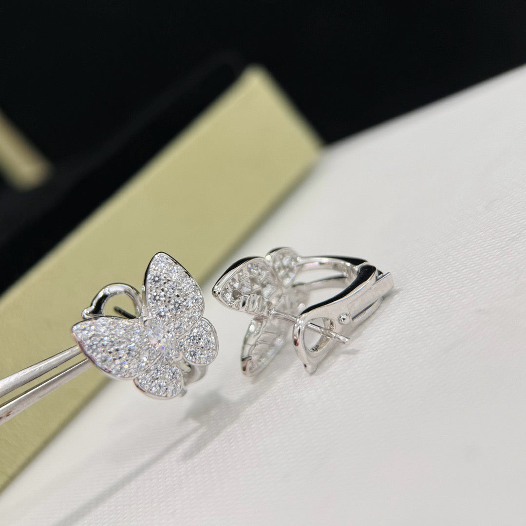 [LUXORA]BUTTERFLY ALL DIAMOND EARRINGS