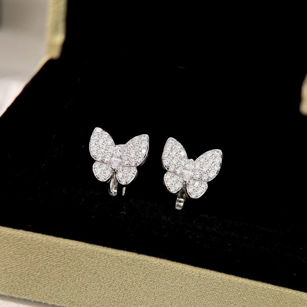 [LUXORA]BUTTERFLY ALL DIAMOND EARRINGS