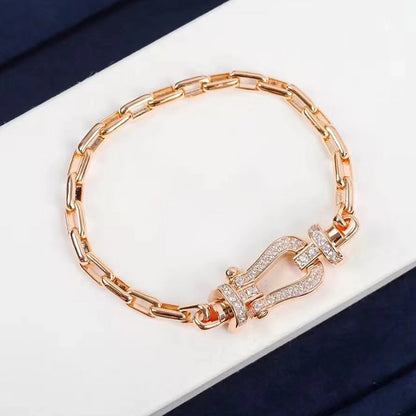 [LUXORA]FORCE LARGE HORSESHOE CLASP  METAL BRACELET