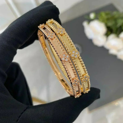 [LUXORA]CLOVER BRACELET 4MM DIAMONDS
