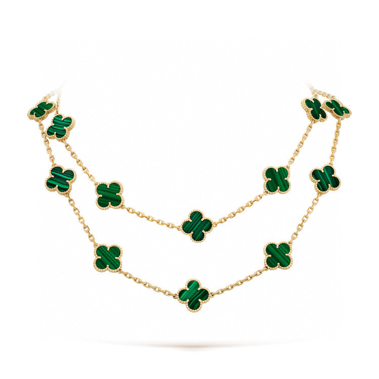 [LUXORA]CLOVER 20 MOTIFS MALACHITE GOLD