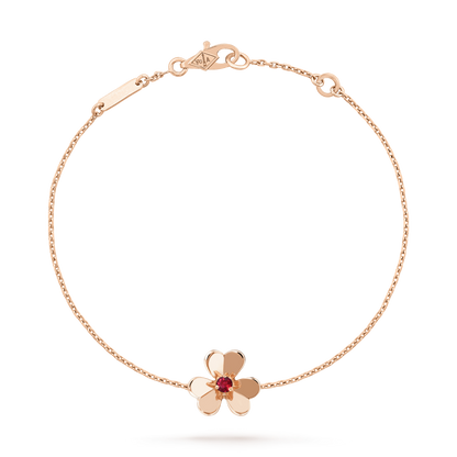 [LUXORA]FRIVOLE GOLD FLOWER PINK MALACHITE BRACELET