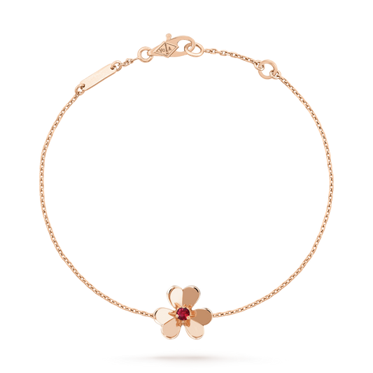 [LUXORA]FRIVOLE GOLD FLOWER PINK MALACHITE BRACELET