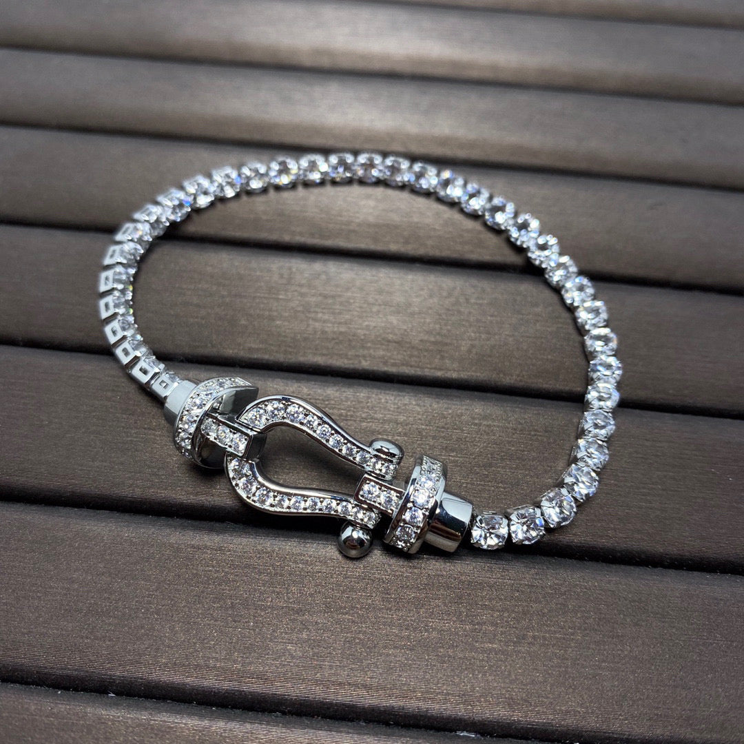 [LUXORA]FORCE  HORSESHOE  DIAMOND TENNIS BRACELET