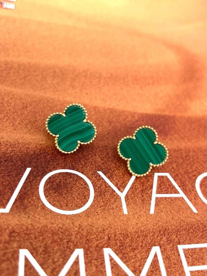 [LUXORA] CLOVER LARGE (20mm) 1 MOTIFS GREENER MOP STUD EARRINGS